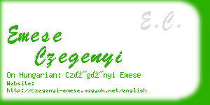 emese czegenyi business card